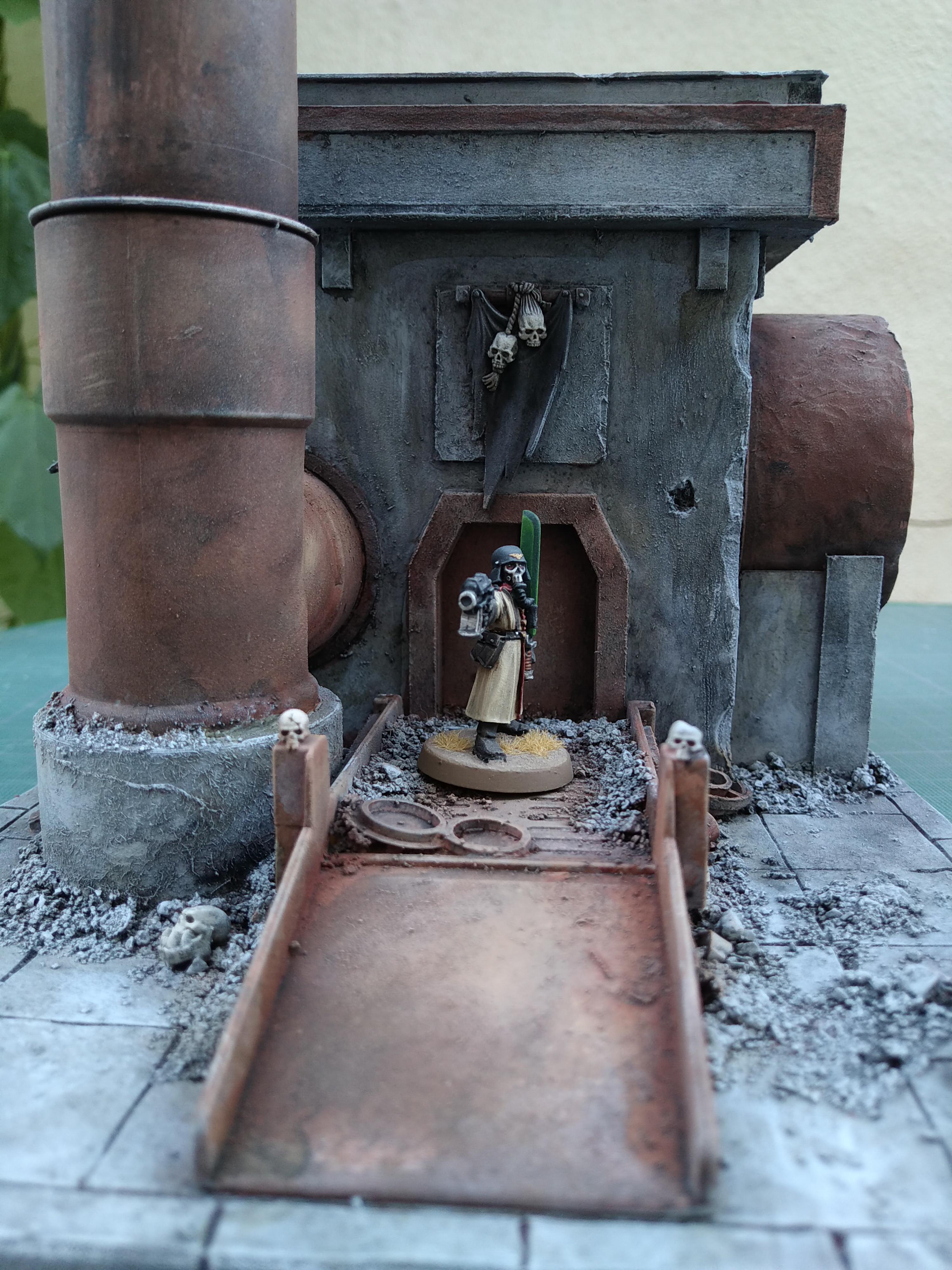 Bases Rondes En Résine 40 Mm Gravats Urbains - Pour Warhammer 40K Et Jeux De Figurines